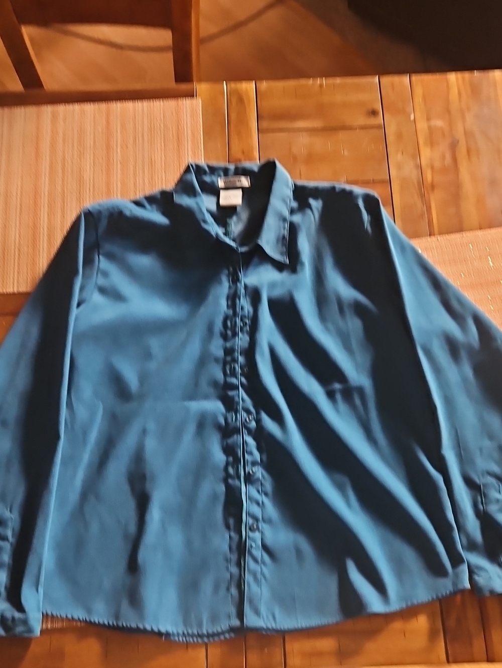 Women's Willow Bay Teal Long-Sleeve Button-Down Shirt